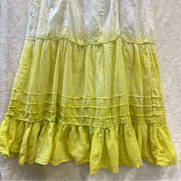 Earthbound Trading Co. XL lime green and white ombré maxi dress - Picture 10 of 14